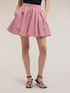Flared striped poplin mini skirt image number 3