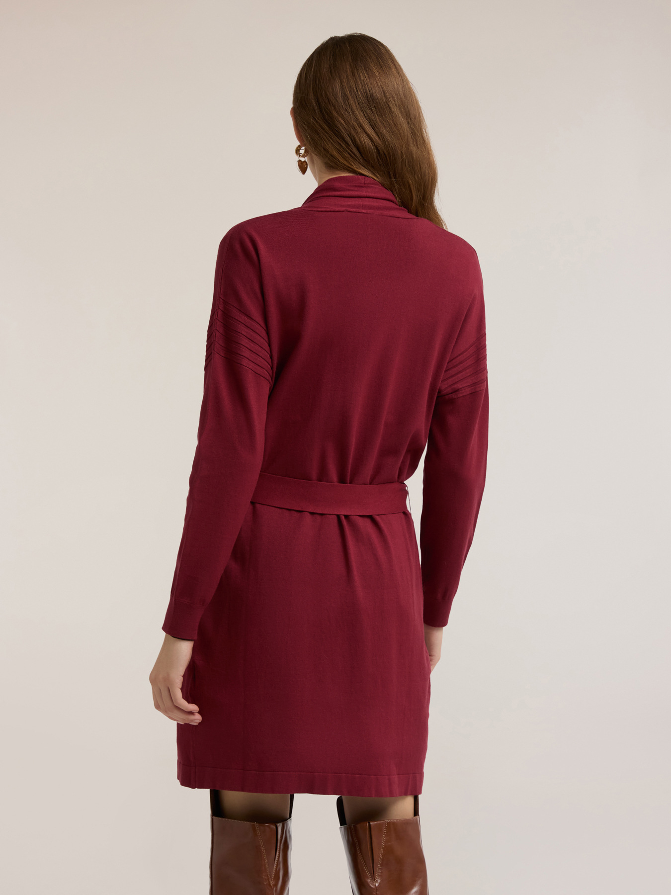 Langer Cardigan mit Gürtel image number 1