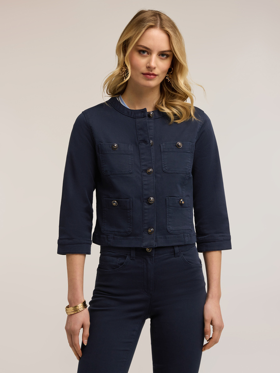 Mixed cotton drill jacket