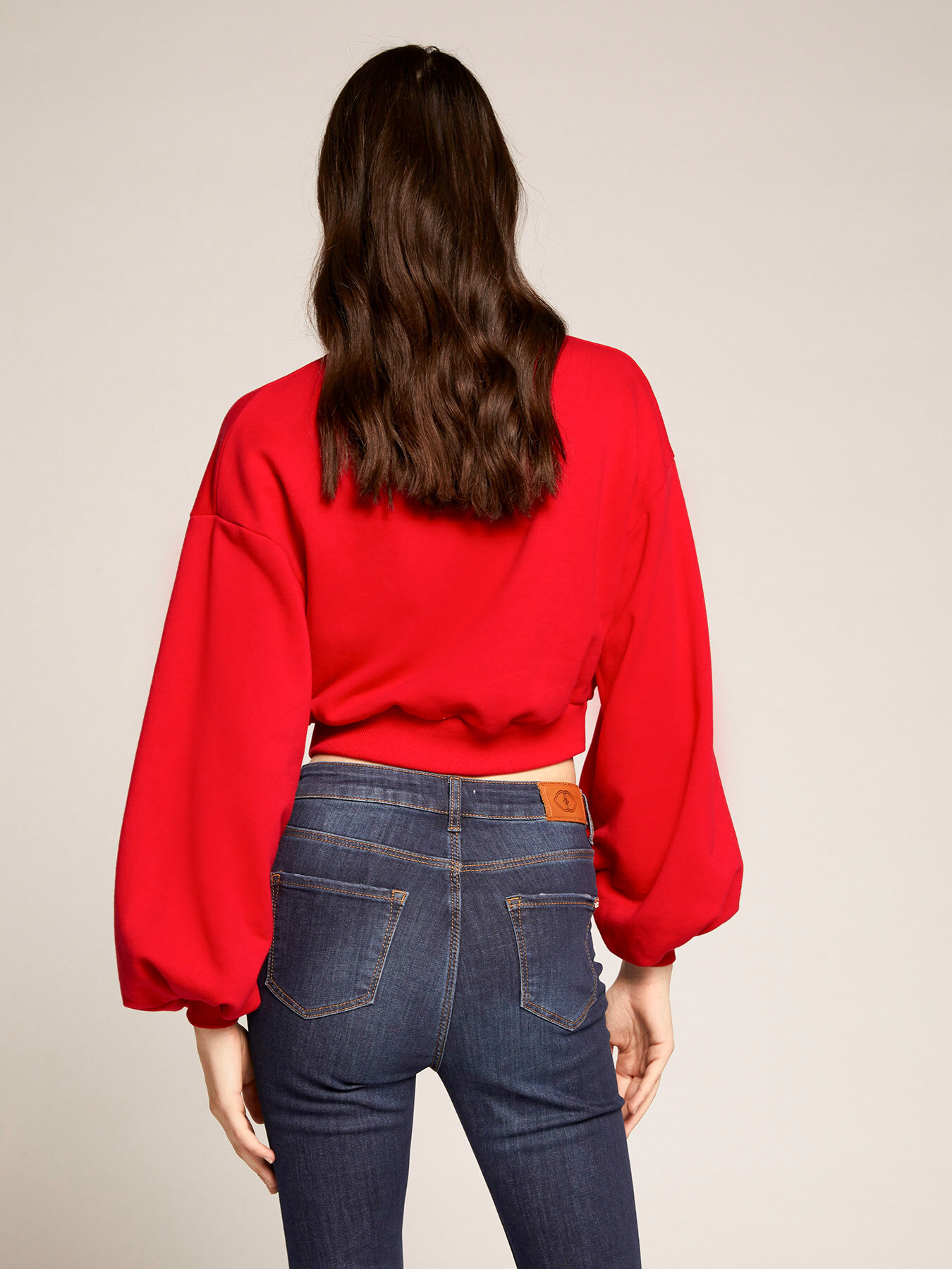 Cropped sweatshirt with print image number 1