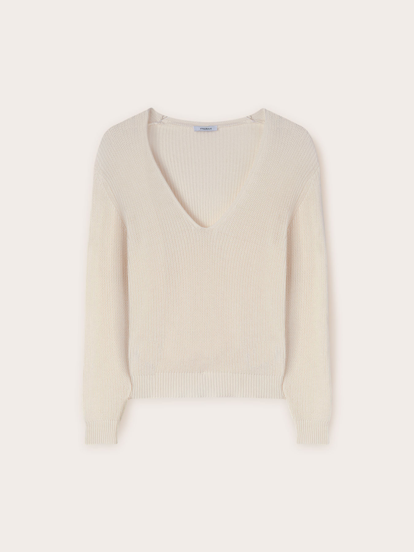 Strickpullover aus Baumwolle mit V-Ausschnitt image number 4