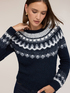 Fair isle sweater in alpaca blend with sequins image number 3