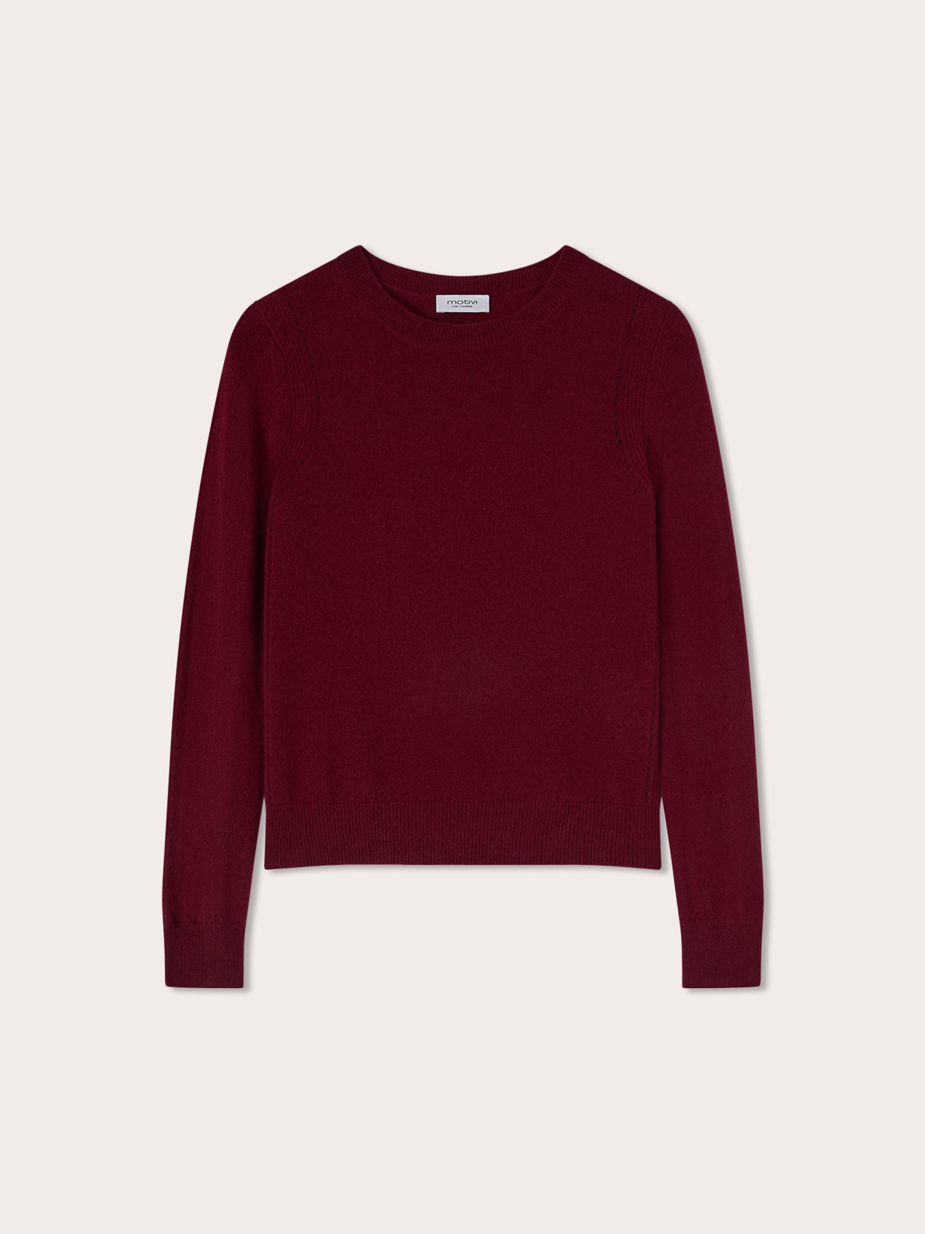 Heavy cashmere crew neck sweater image number 4