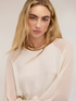 Blouse avec manches raglan semi-transparentes image number 3