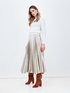 Laminated pleated skirt image number 2