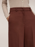 Pantaloni palazzo a vita alta con piega stirata image number 3