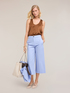 Wide shoulder satin top image number 2