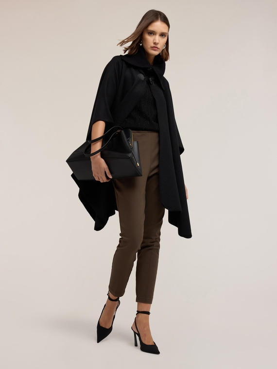 Skinny-Hose aus technischer Baumwolle