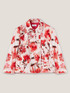 Short double-breasted floral patterned jacket image number 4