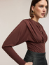 Body din jersey cu drapaj image number 3