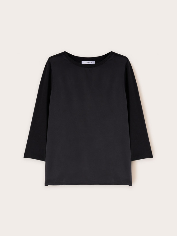 T-shirt basic bimaterica