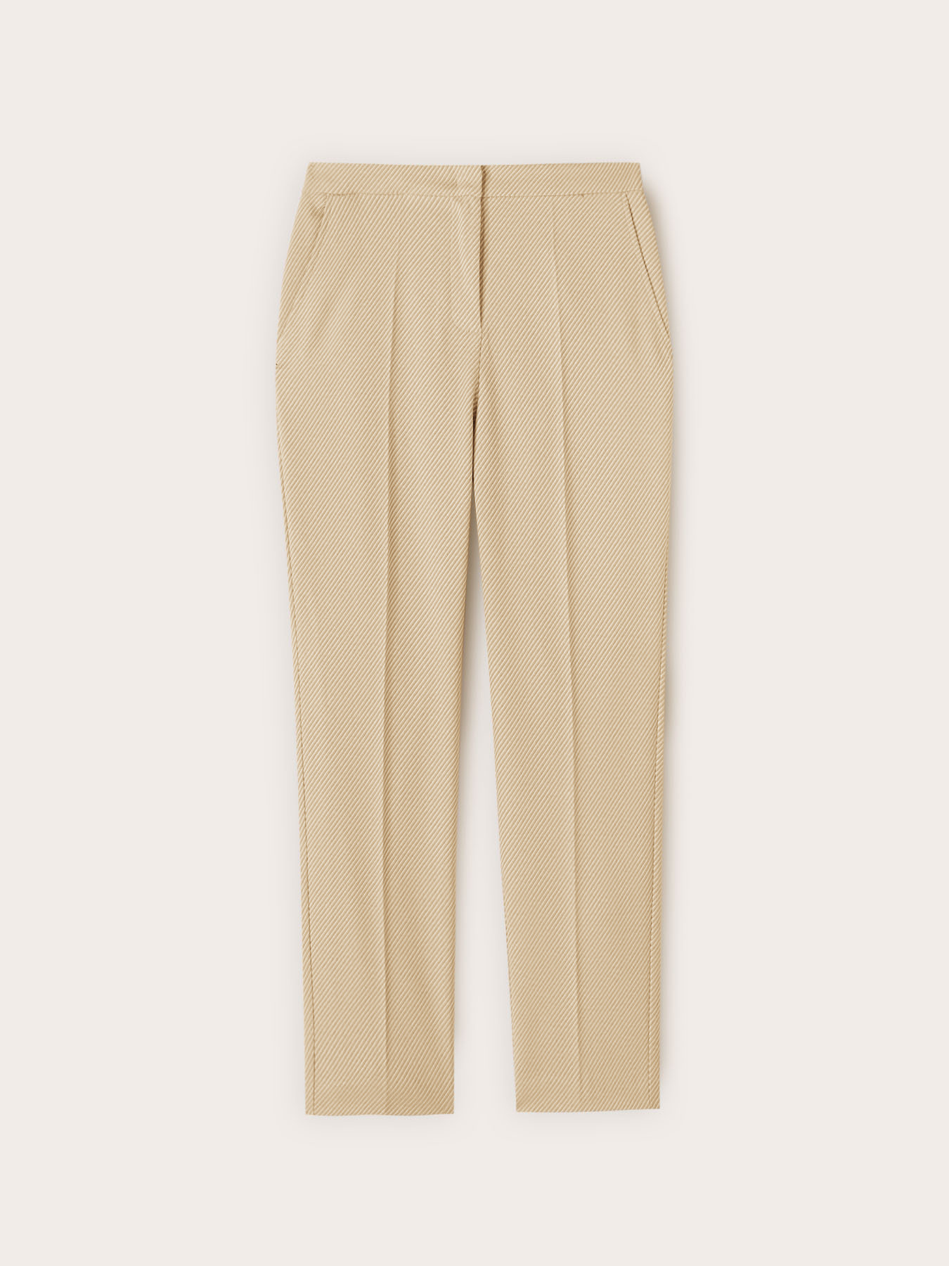 Pantalon regular en tissu teint fil &agrave; rayures image number 3