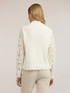 Rollkragenpullover mit Spitzeneffekt aus Wollmischung image number 1