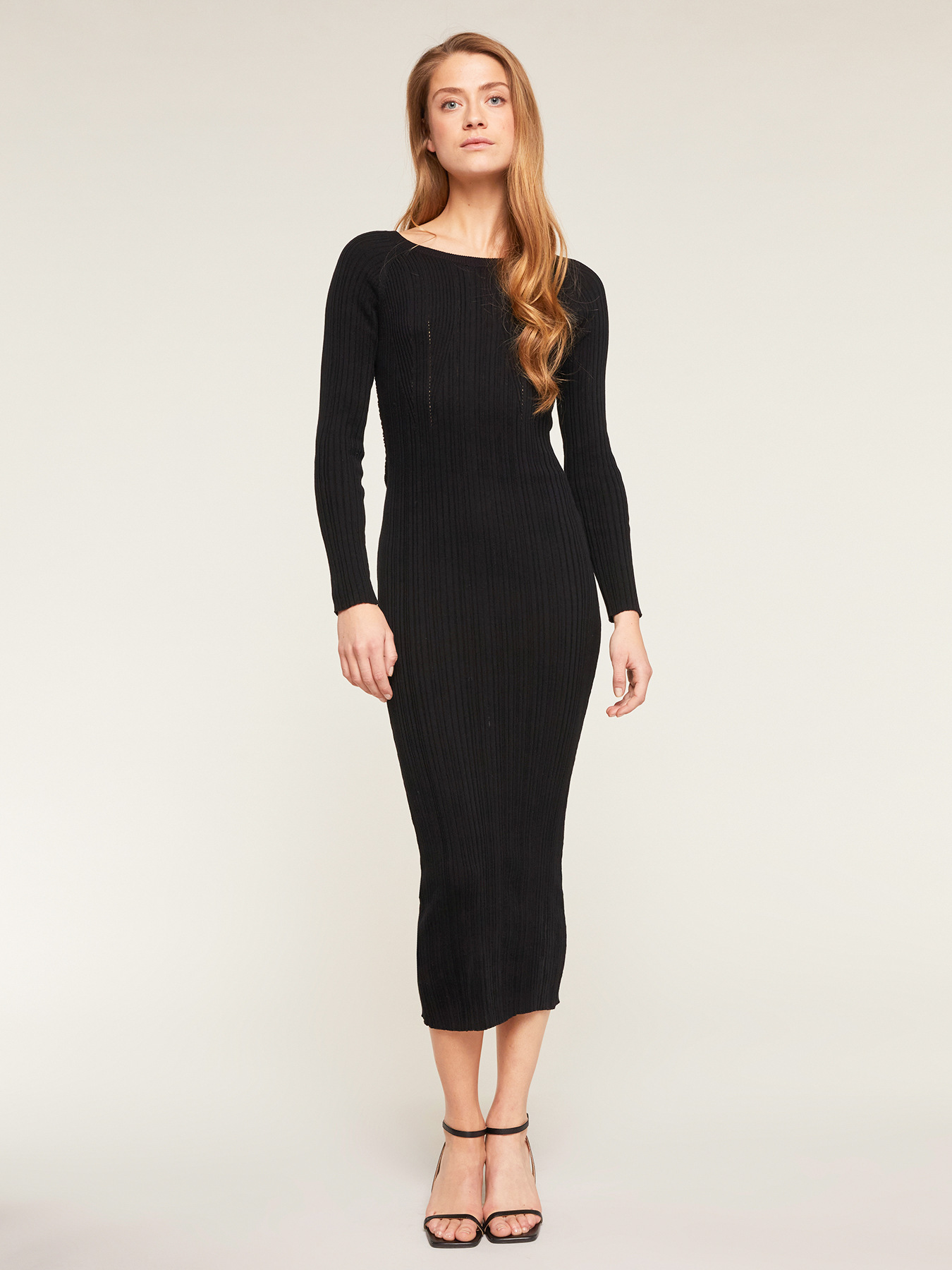 Knit midi dress open at the back image number 0