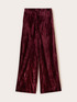 Palazzo pants in velvet with pleated effect image number 4