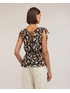 Blusa de viscosa con estampado y drapeado image number 1