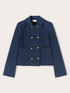 Veste crois&eacute;e avec poches plaqu&eacute;es image number 4