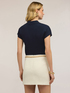 Viscose blend knit polo image number 1