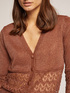 Cardigan bronzo con lurex image number 2