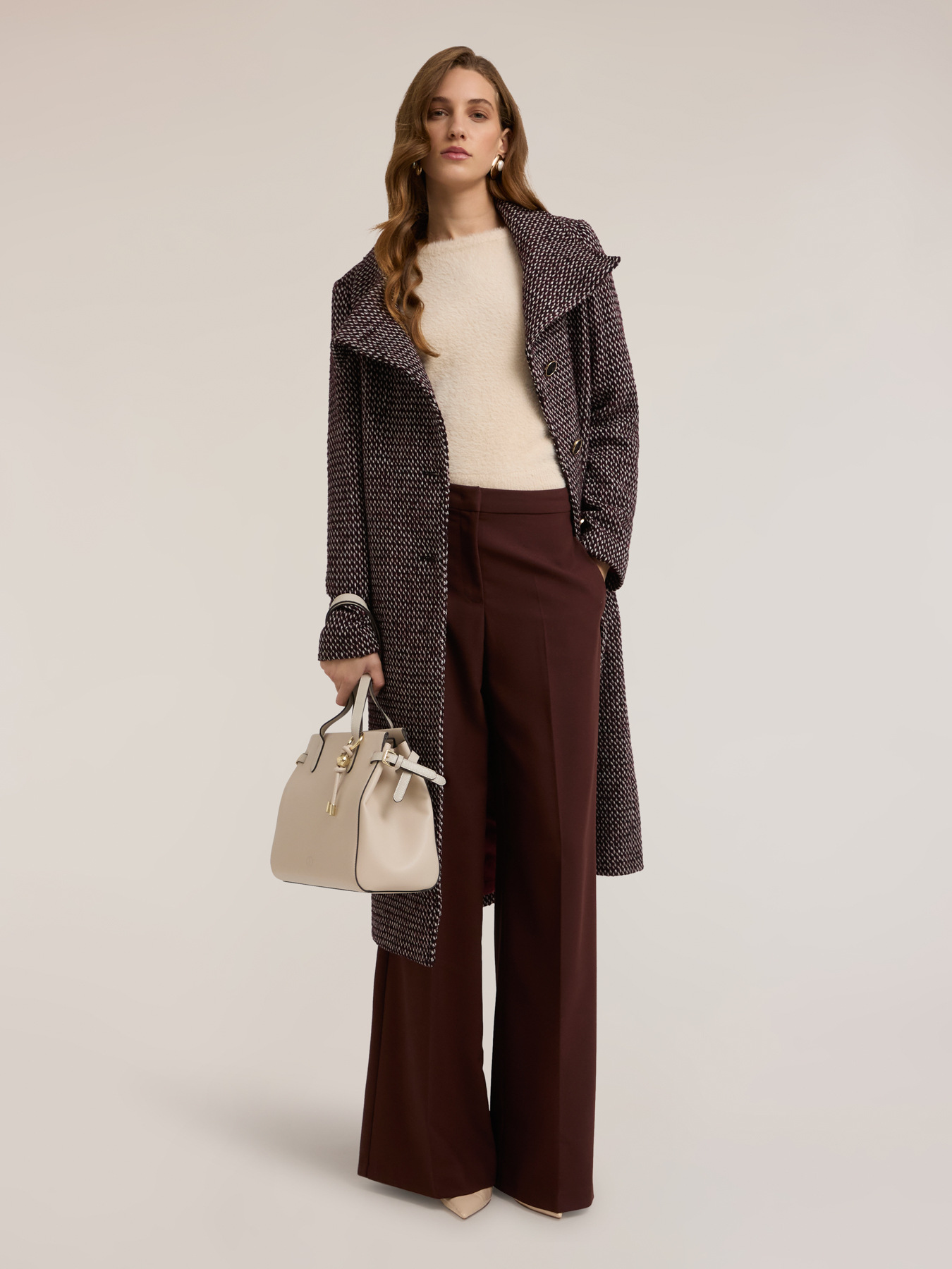 Pantalon palazzo en polyester viscose image number 0
