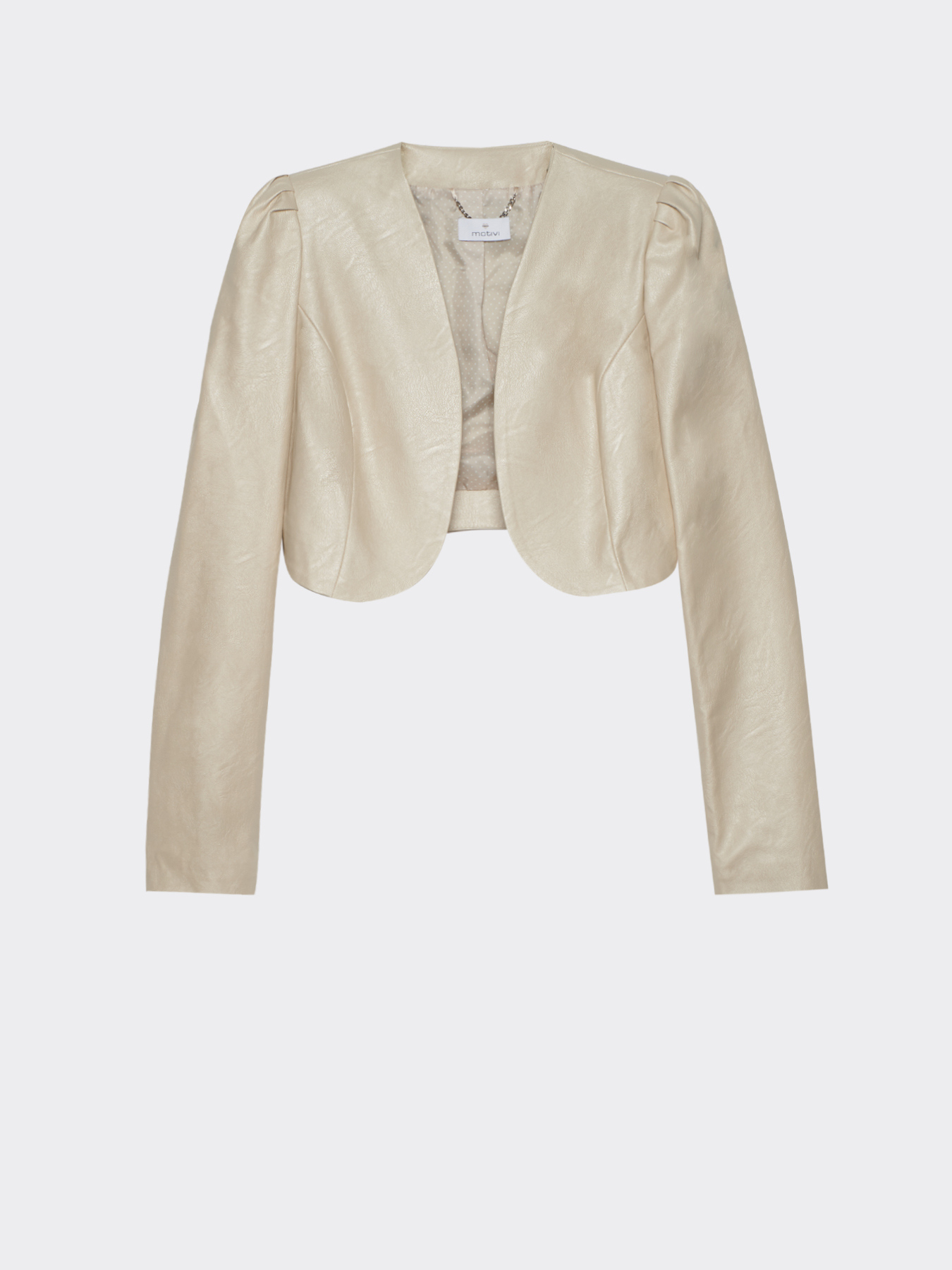 Giacca bolero in similpelle image number 3