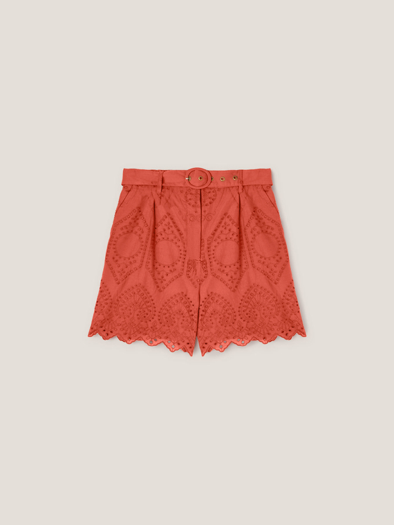 Sangallo-Shorts mit Gürtel