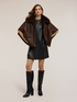 Oversized shearling coat with zip and pockets image number 0