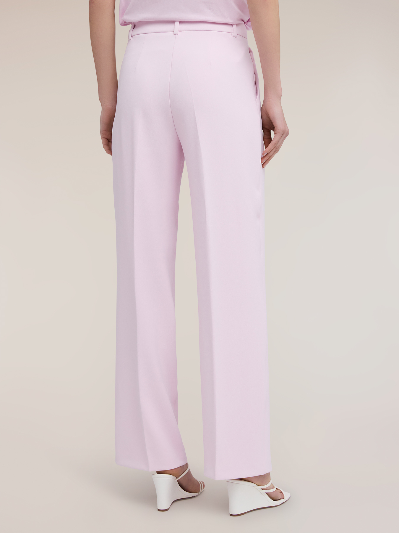 Palazzo pants in cr&ecirc;pe image number 1