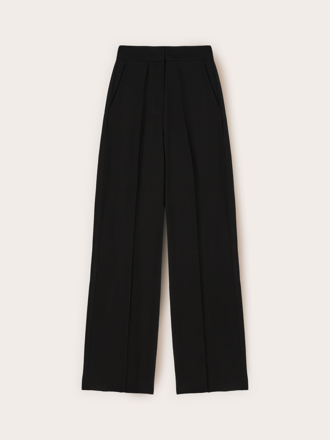 Wide-leg trousers in linen blend image number 4