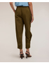 Pantaloni cropped in popeline con pinces image number 1