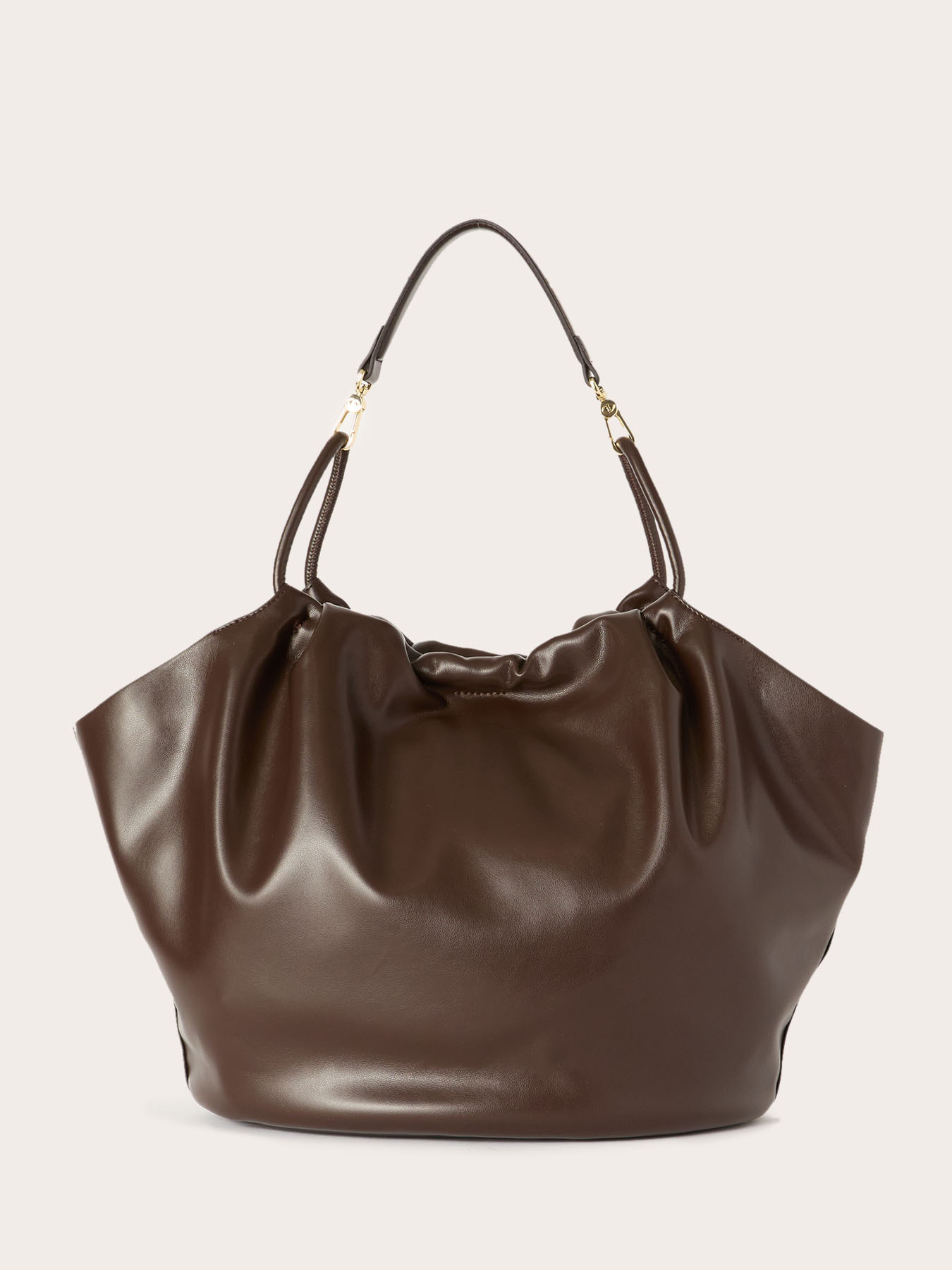 Curly tote bag in coated fabric image number 2