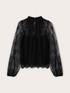 High-neck lace blouse image number 4