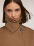 Manteau crois&eacute; en drap de laine m&eacute;lang&eacute;e image number 3
