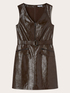 Crinkle effect sheath dress with belt and zip pockets image number 4