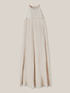 Linen blend dress with insert image number 3