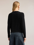 Glatter Strickpullover aus Viskose mit tonfarbenen Profilen image number 1