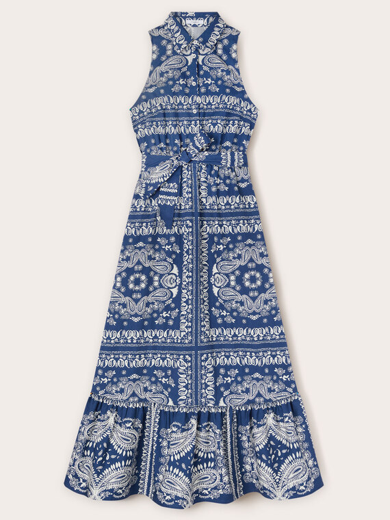 Rochie-cămașă cu imprimeu foulard