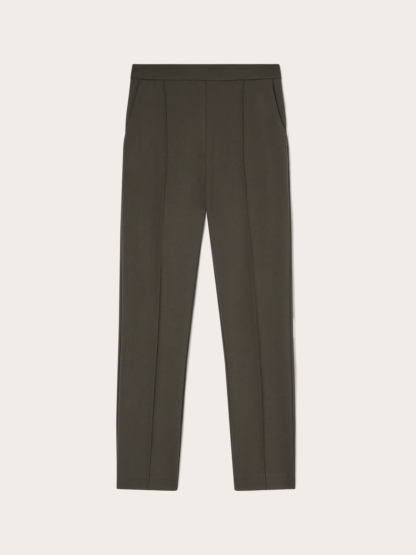 Slim fit trousers in Milano stitch fabric image number 4