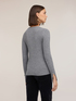 Cardigan corto in misto lana a coste image number 1