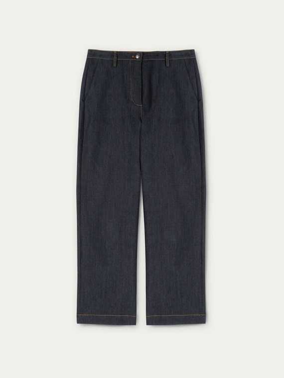 Chino-Jeans Blue Rinsed