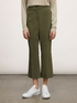 Solid colour kick flare trousers image number 0