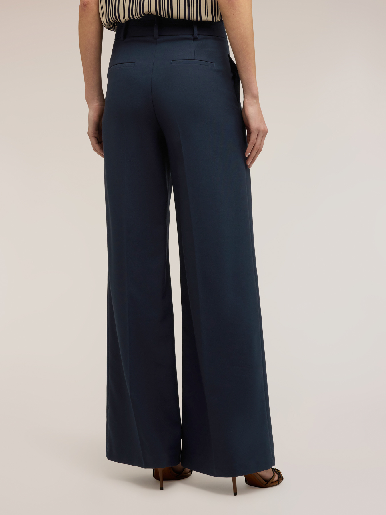 Pantalon palazzo en polyester viscose image number 0
