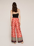 Ethnic patterned wide-leg trousers image number 1