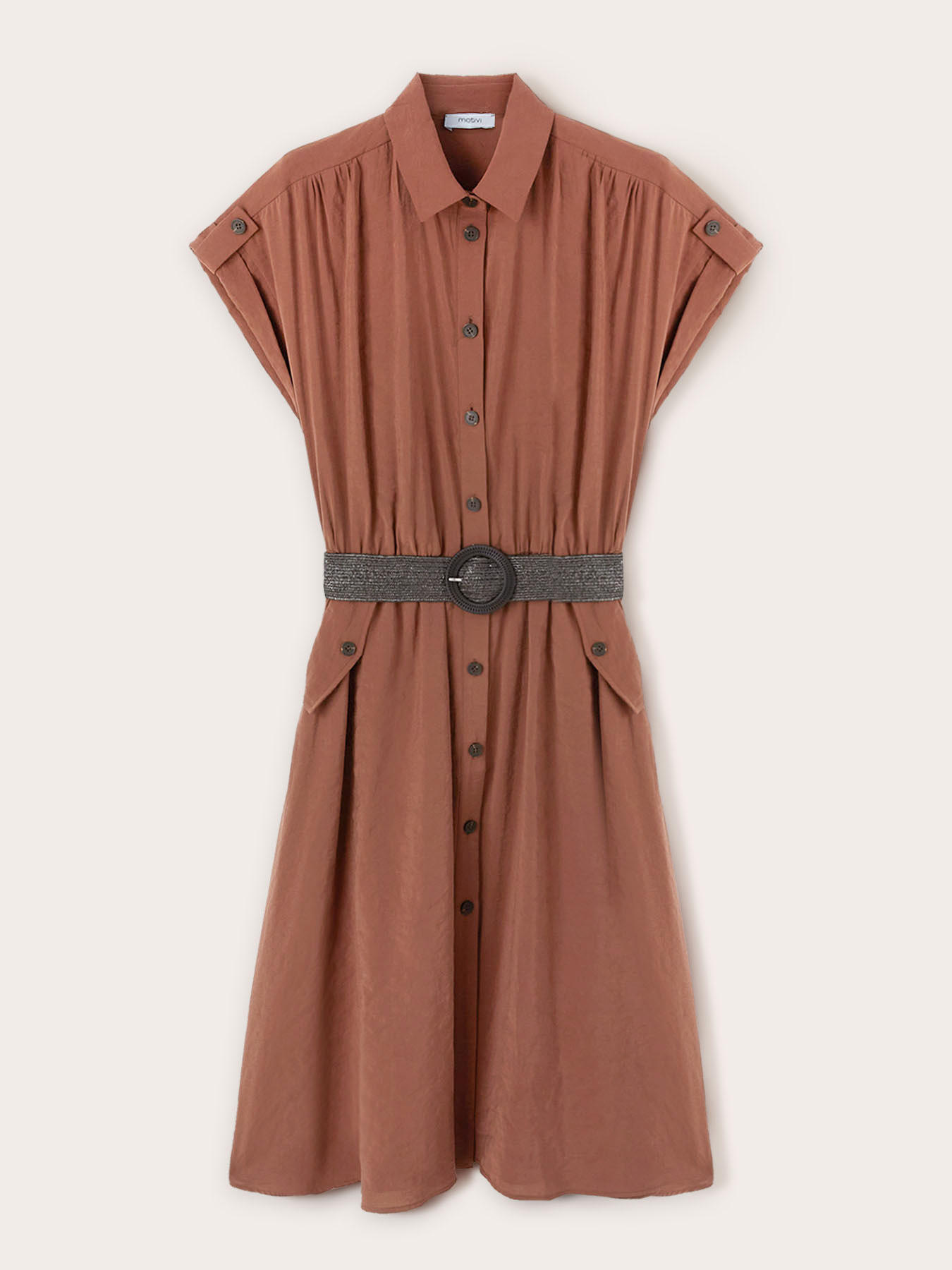 Modal blend chemisier dress image number 4