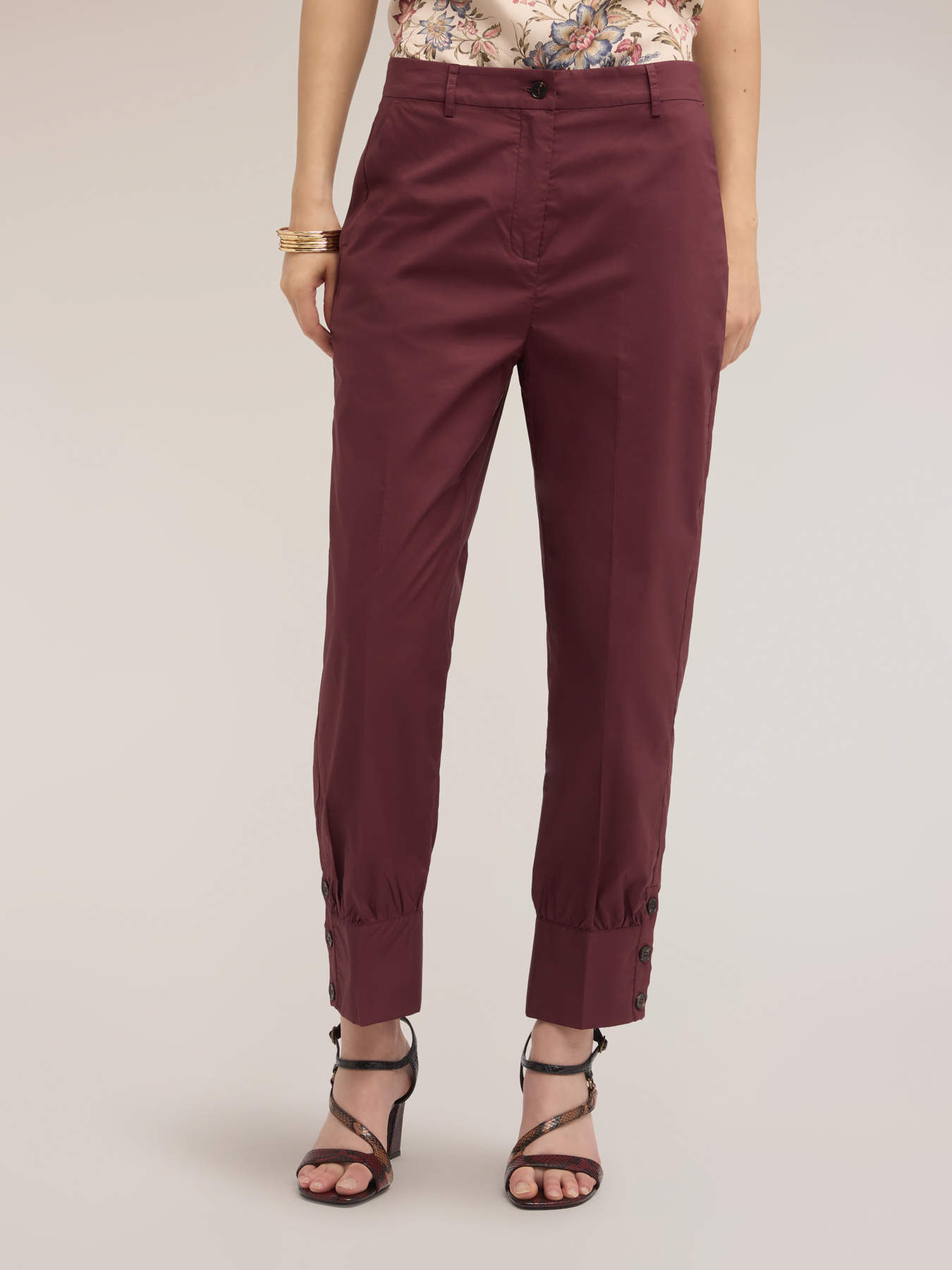 Hose mit B&uuml;ndchen aus Popeline image number 2