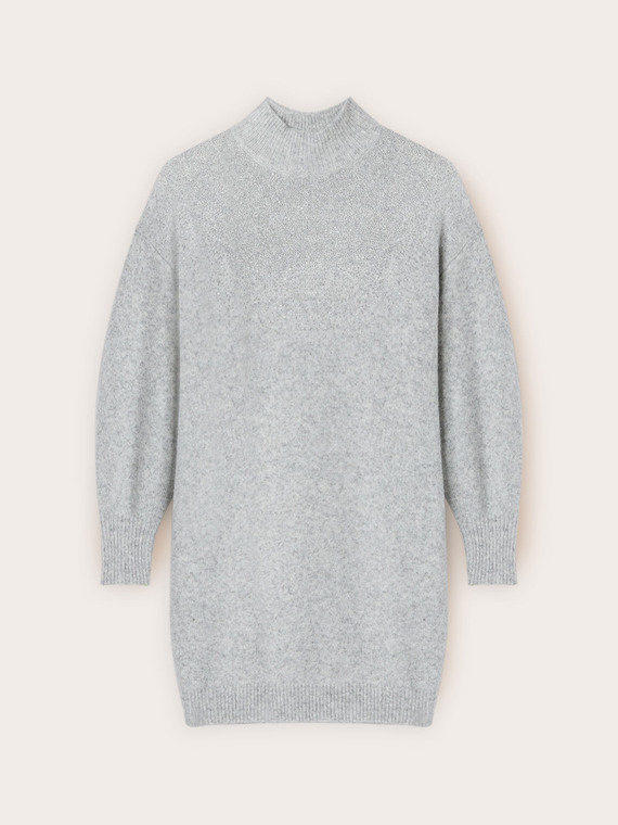 Regular knit dress with rhinestones