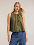 Poplin blouse with draping image number 0