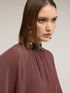 Fluid blouse with embroidered collar image number 2