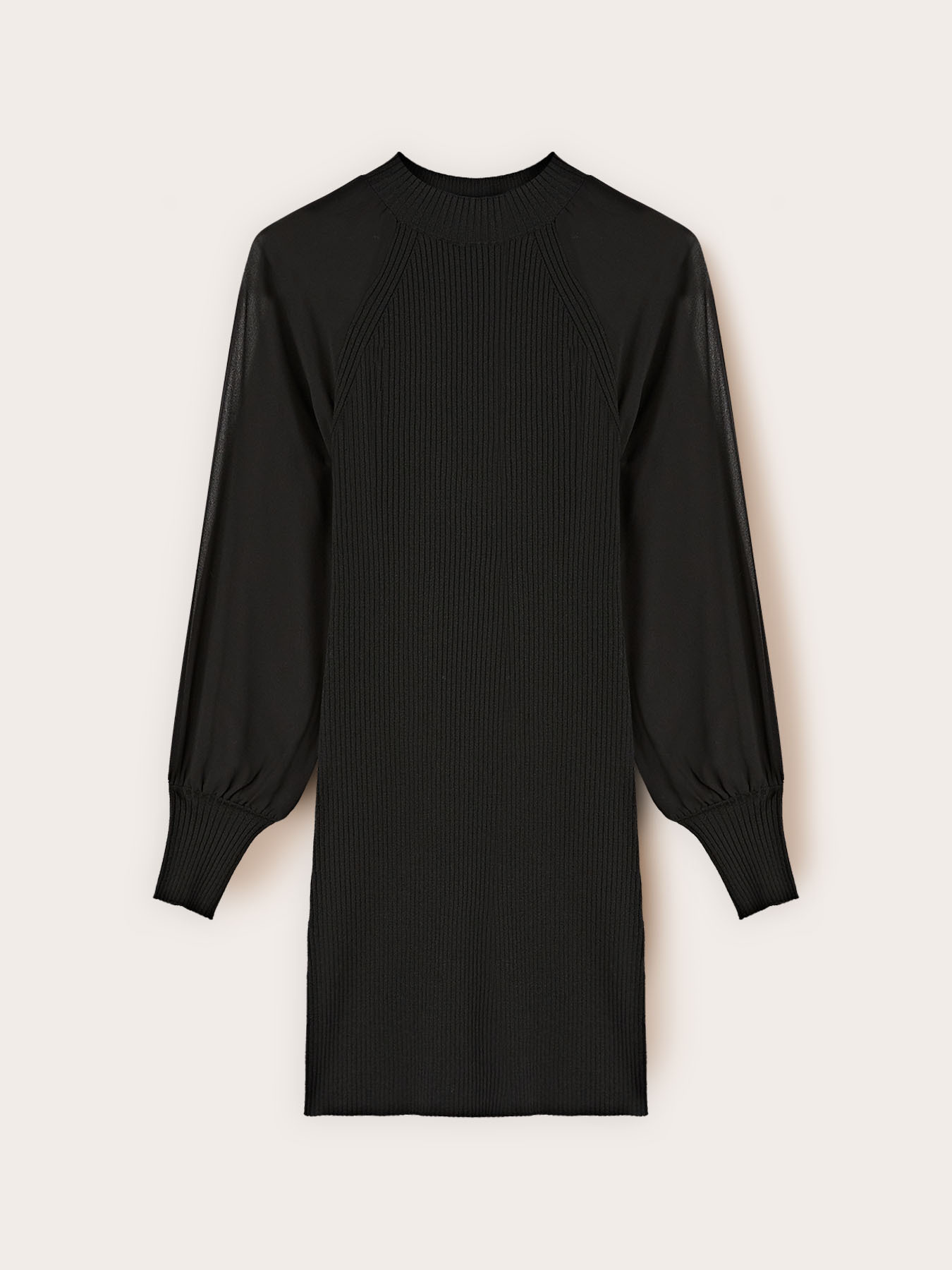 Rochie din tricot cu m&acirc;neci raglan image number 4