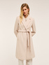 Manteau mi-long avec ceinture en laine m&eacute;lang&eacute;e image number 3